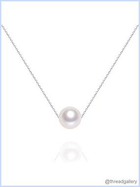 AAAA Freshwater Cultured Pearl Pendant Necklace 925 Sterling Silver Chain